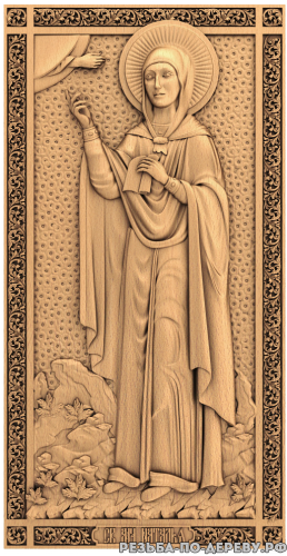 Резная икона Святая Наталья #3 из дерева